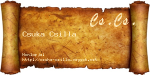 Csuka Csilla névjegykártya